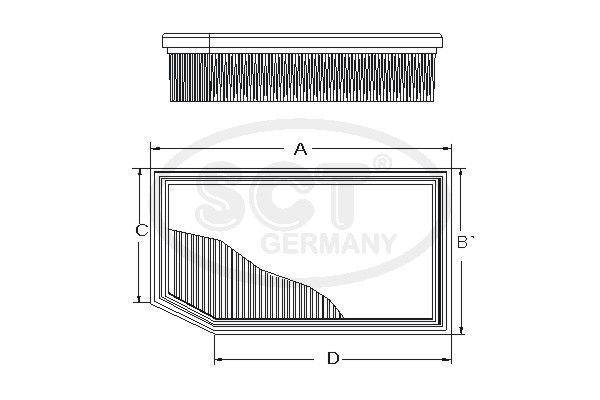 SCT Germany SB2386 SB2386 Фильтр воздушный  LADA VESTAXRAYRENAULT KAPTURDUSTER